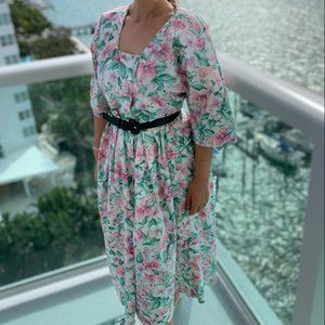 Hand Sewed Vintage Dress - Size L